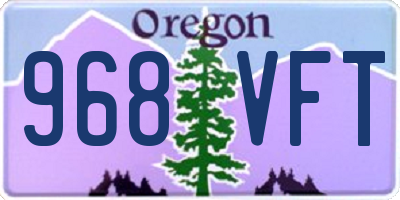 OR license plate 968VFT