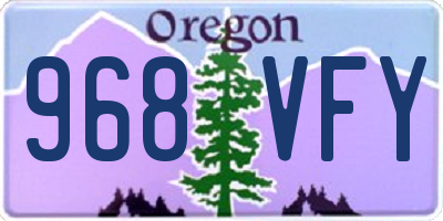 OR license plate 968VFY
