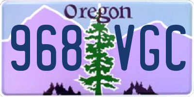 OR license plate 968VGC