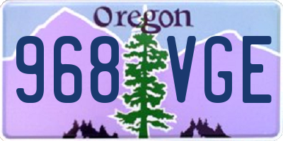 OR license plate 968VGE