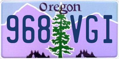 OR license plate 968VGI