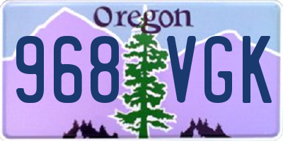OR license plate 968VGK