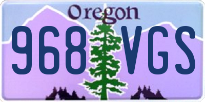 OR license plate 968VGS