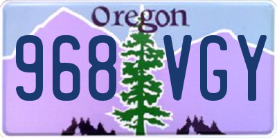 OR license plate 968VGY