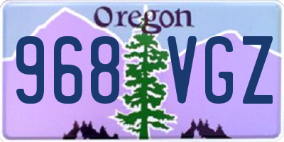 OR license plate 968VGZ