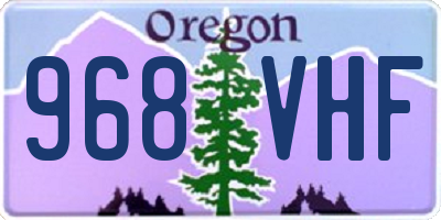 OR license plate 968VHF