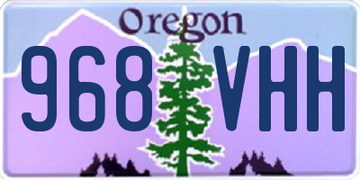 OR license plate 968VHH