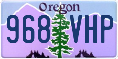 OR license plate 968VHP