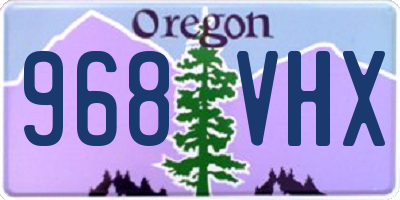 OR license plate 968VHX