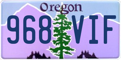 OR license plate 968VIF