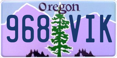 OR license plate 968VIK