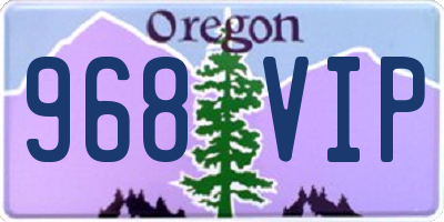 OR license plate 968VIP