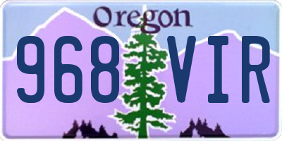 OR license plate 968VIR