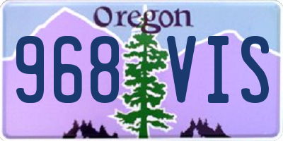 OR license plate 968VIS