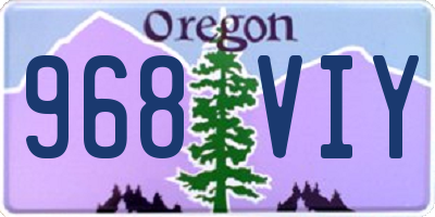 OR license plate 968VIY
