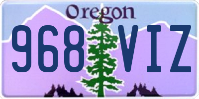 OR license plate 968VIZ