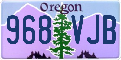OR license plate 968VJB