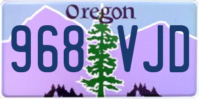 OR license plate 968VJD