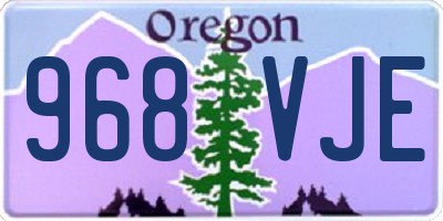 OR license plate 968VJE