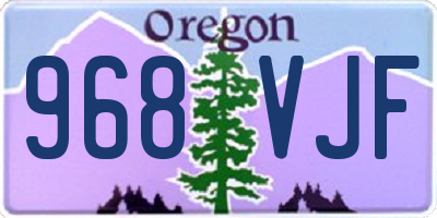 OR license plate 968VJF
