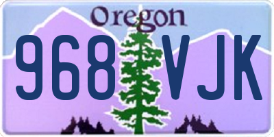 OR license plate 968VJK