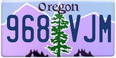 OR license plate 968VJM