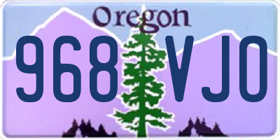 OR license plate 968VJO