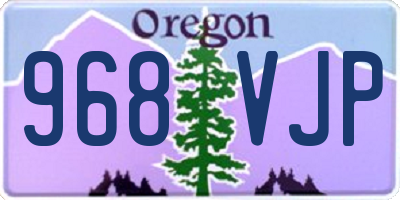 OR license plate 968VJP