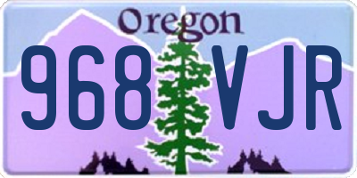 OR license plate 968VJR