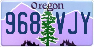 OR license plate 968VJY