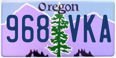 OR license plate 968VKA