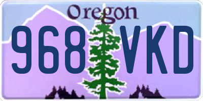 OR license plate 968VKD