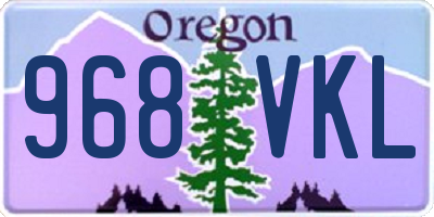 OR license plate 968VKL