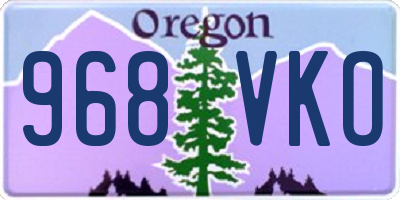 OR license plate 968VKO