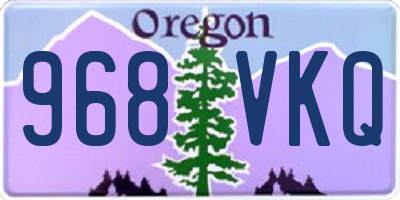 OR license plate 968VKQ