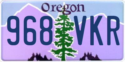 OR license plate 968VKR