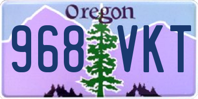 OR license plate 968VKT