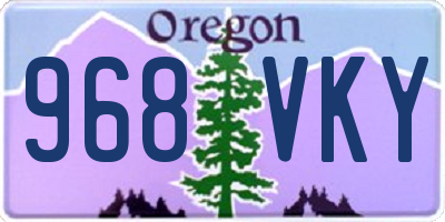 OR license plate 968VKY