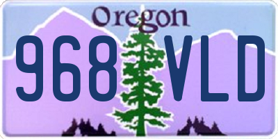 OR license plate 968VLD
