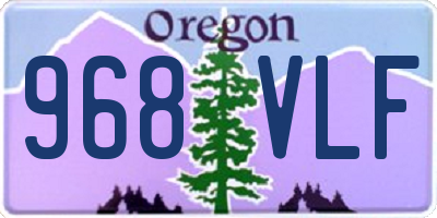 OR license plate 968VLF