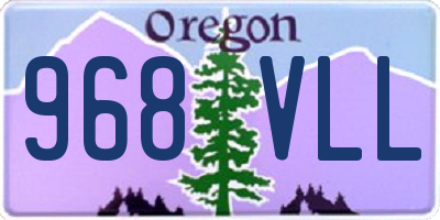 OR license plate 968VLL