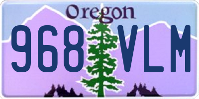 OR license plate 968VLM