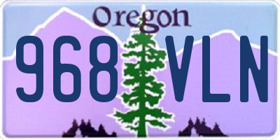 OR license plate 968VLN