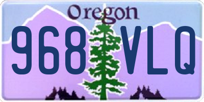 OR license plate 968VLQ