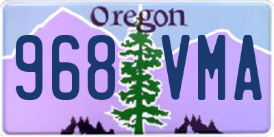 OR license plate 968VMA