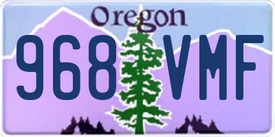OR license plate 968VMF