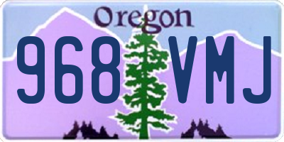 OR license plate 968VMJ