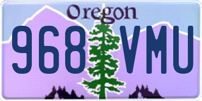 OR license plate 968VMU