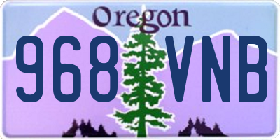 OR license plate 968VNB