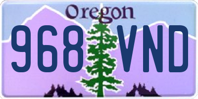 OR license plate 968VND